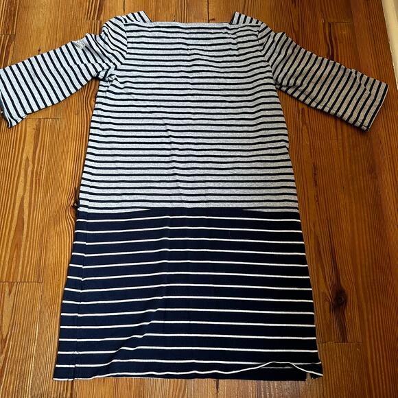 Joules nautical gray blue striped quarter sleeve midi dress SIZE 6 - Picture 4 of 4